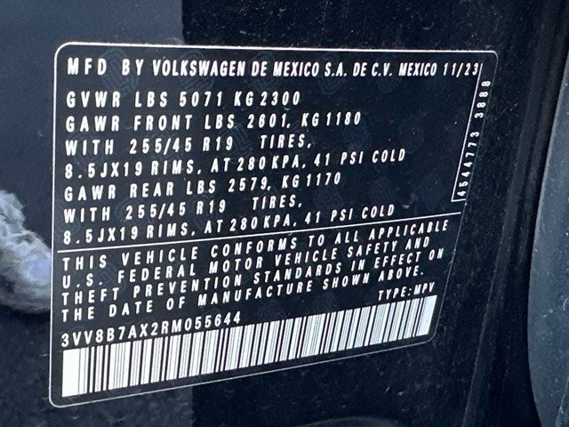 2024 Volkswagen Tiguan 2.0T SE R-Line Black