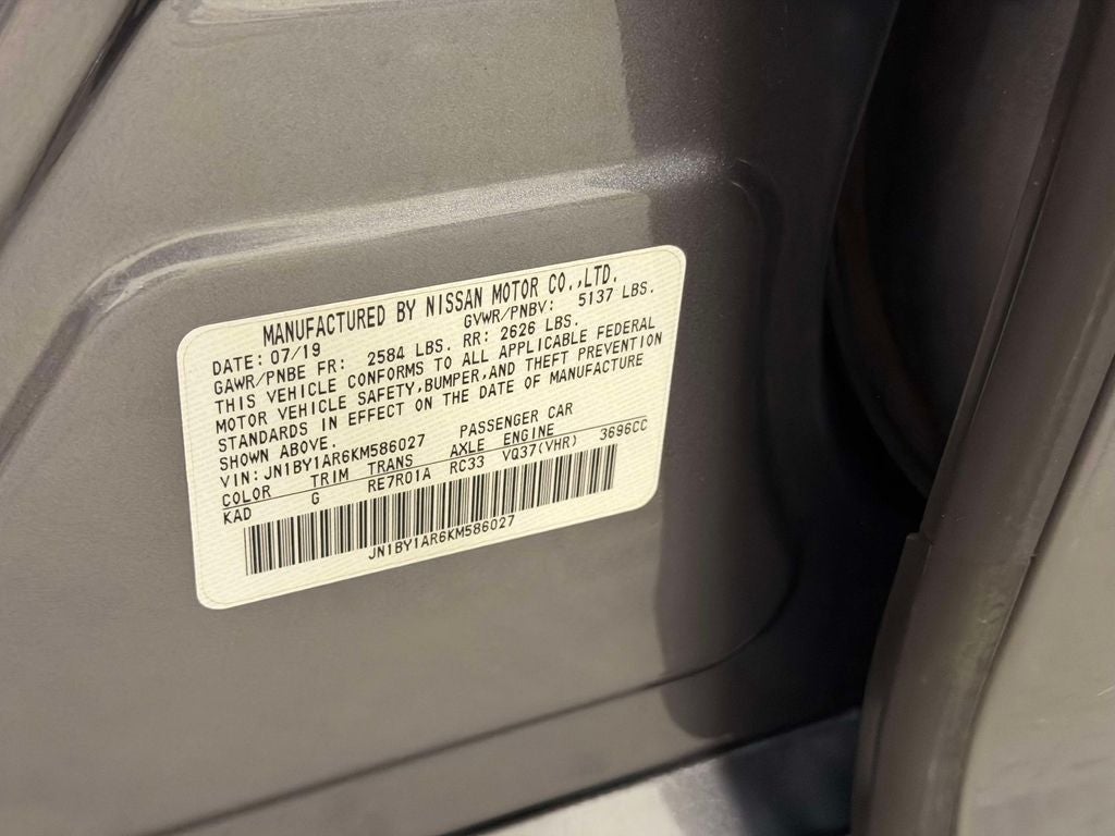 2019 INFINITI Q70 3.7 LUXE AWD