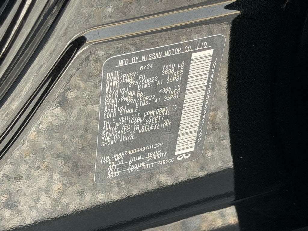 2025 INFINITI QX80 SENSORY