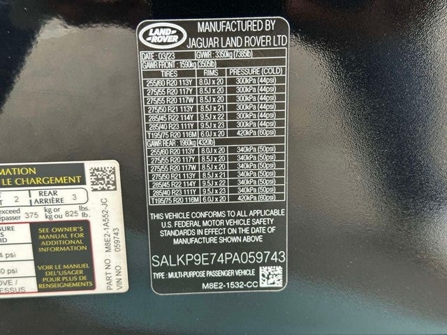 2023 Land Rover Range Rover SE